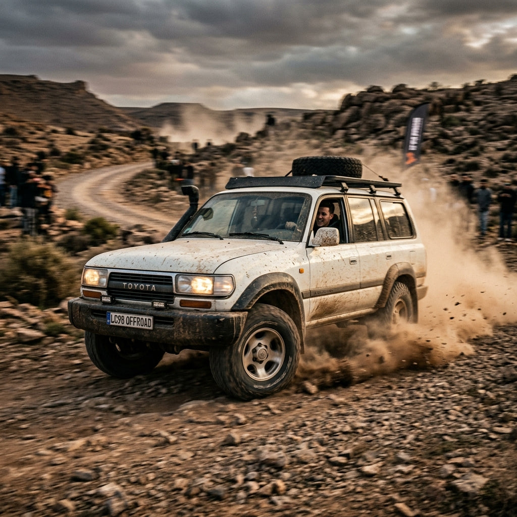 Action Shot: Toyota Land Cruiser Driving Fast