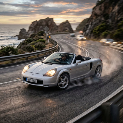 Action Shot: Toyota MR2 Spyder Driving Fast