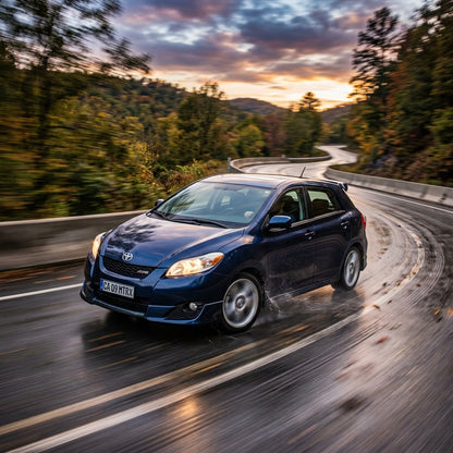 Action Shot: Toyota Matrix Driving Fast