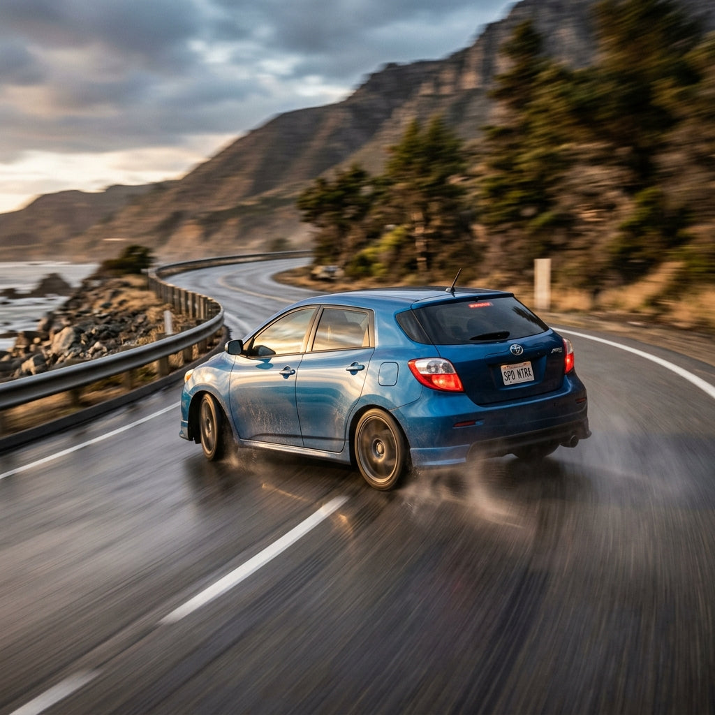 Action Shot: Toyota Matrix Driving Fast