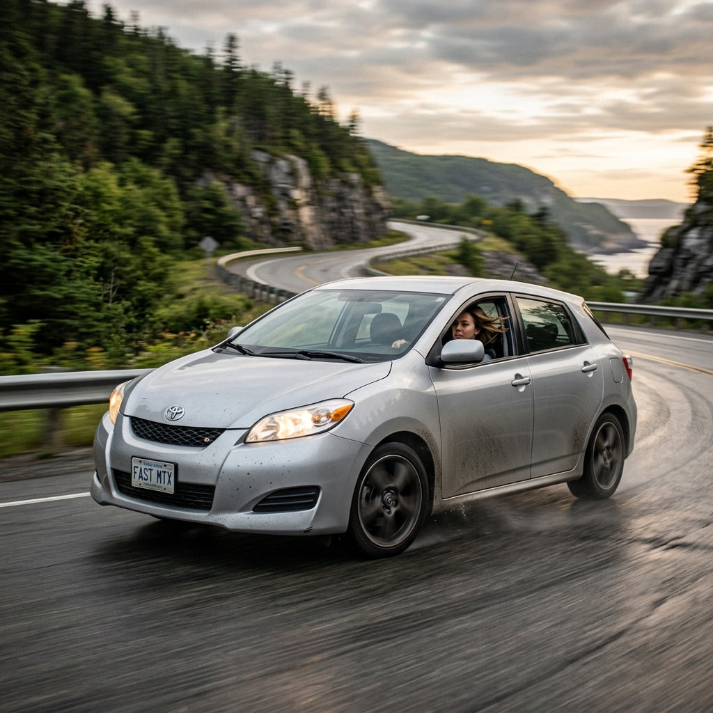 Action Shot: Toyota Matrix Driving Fast