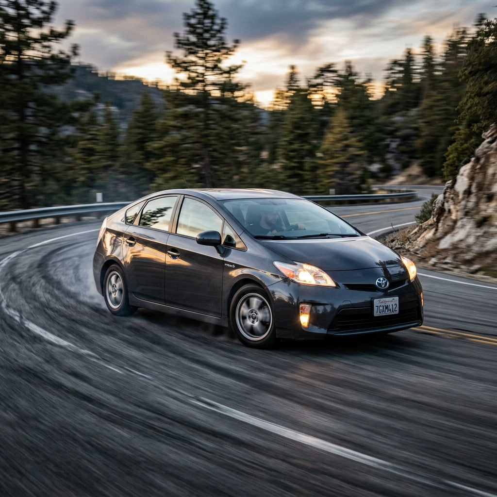 Action Shot: Toyota Prius Driving Fast