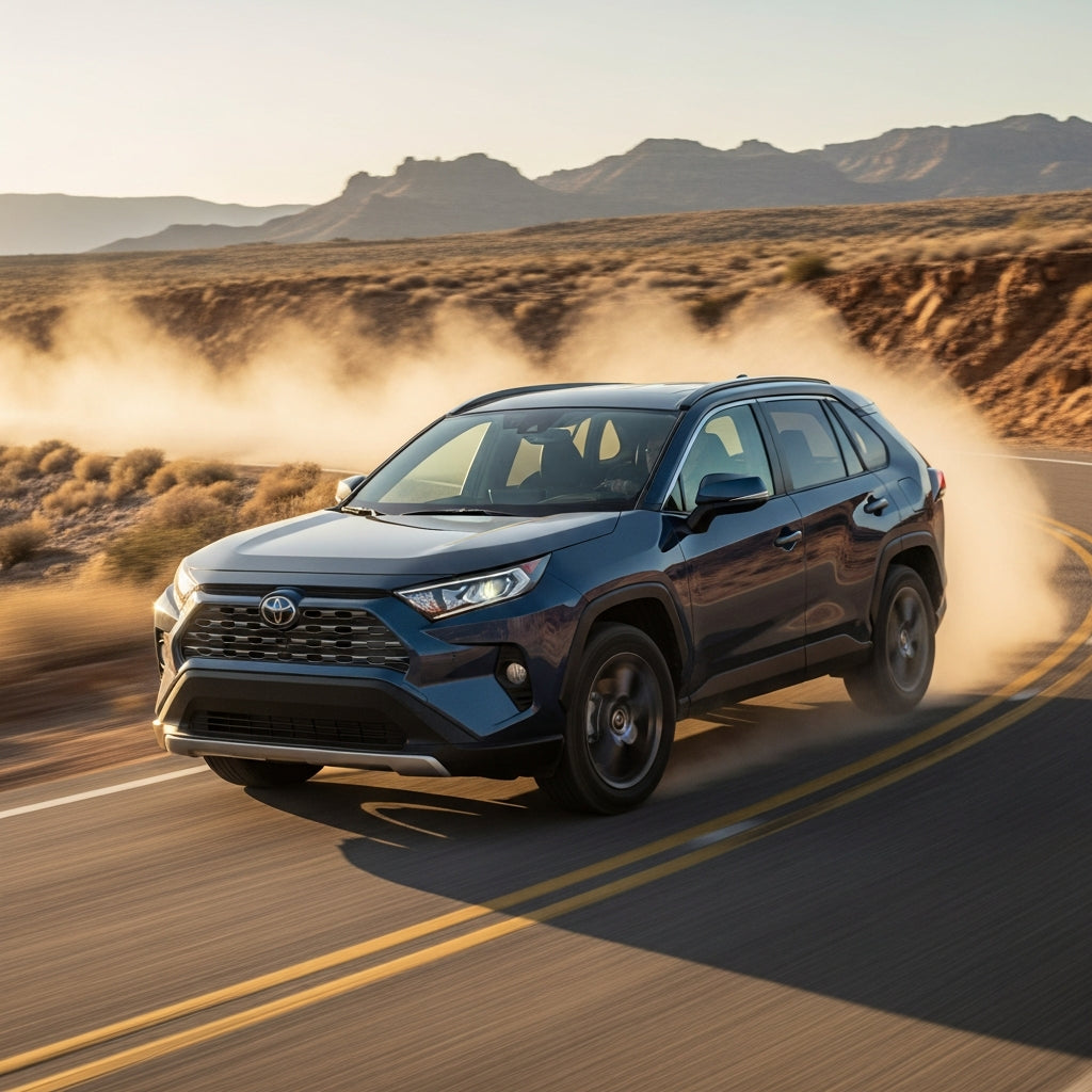 Action Shot: Toyota RAV4 Driving Fast