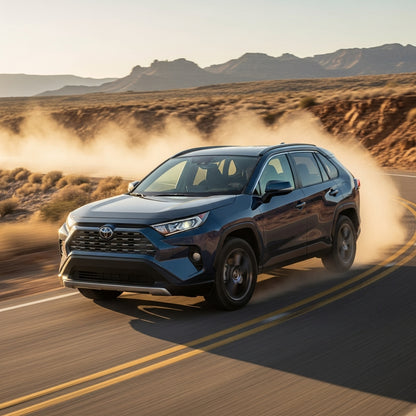 Action Shot: Toyota RAV4 Driving Fast