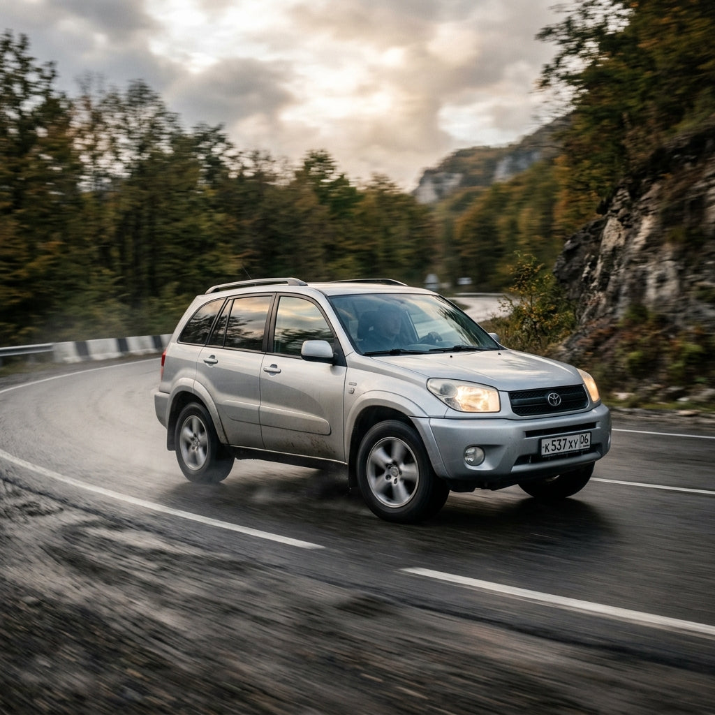 Action Shot: Toyota RAV4 Driving Fast