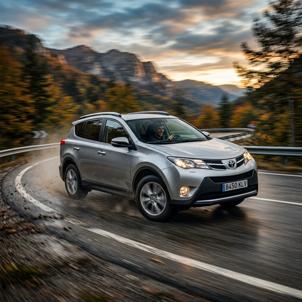 Action Shot: Toyota RAV4 Driving Fast