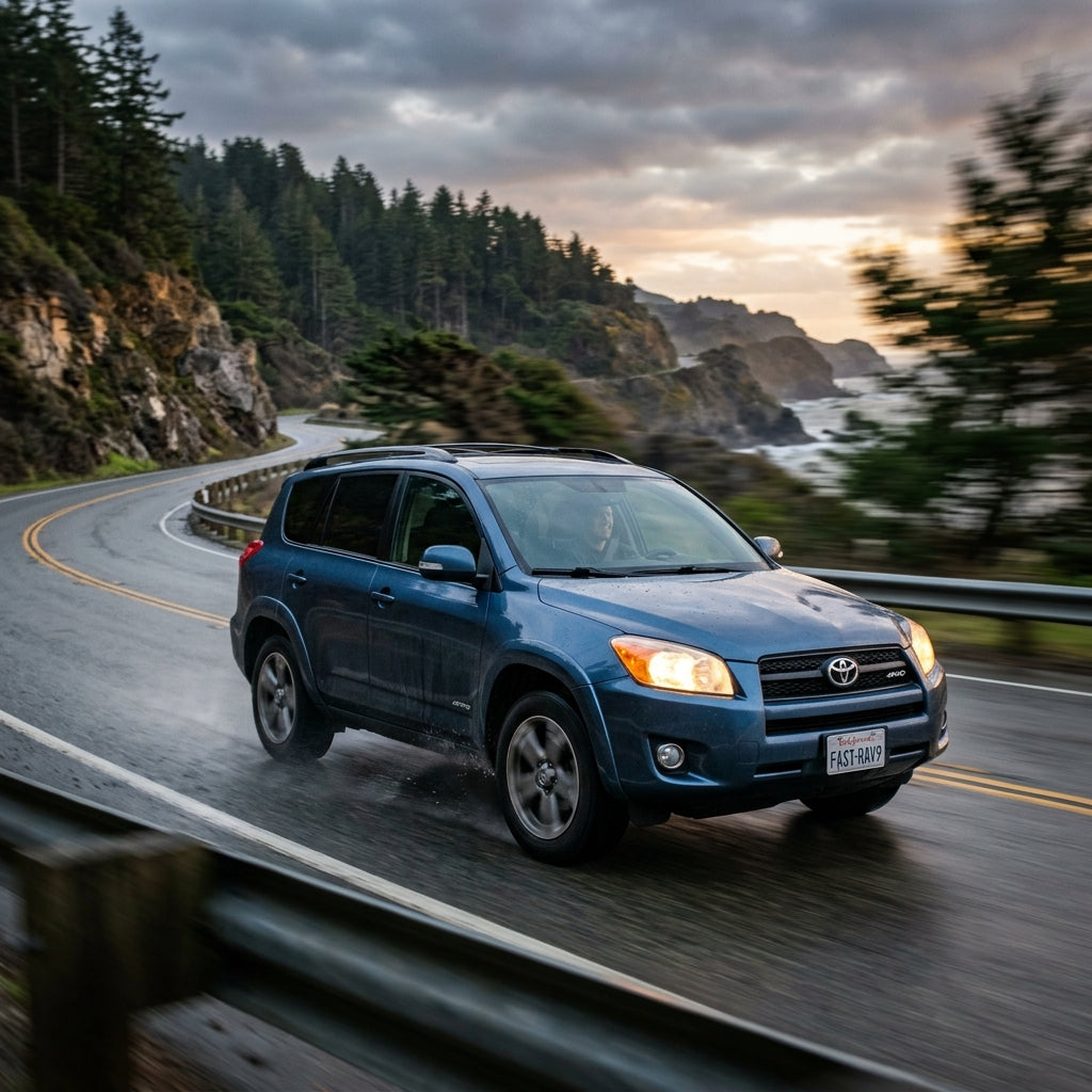 Action Shot: Toyota RAV4 Driving Fast