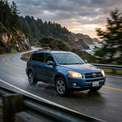 Action Shot: Toyota RAV4 Driving Fast