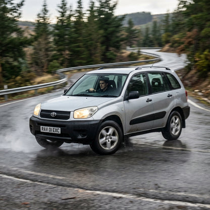 Action Shot: Toyota RAV4 Driving Fast