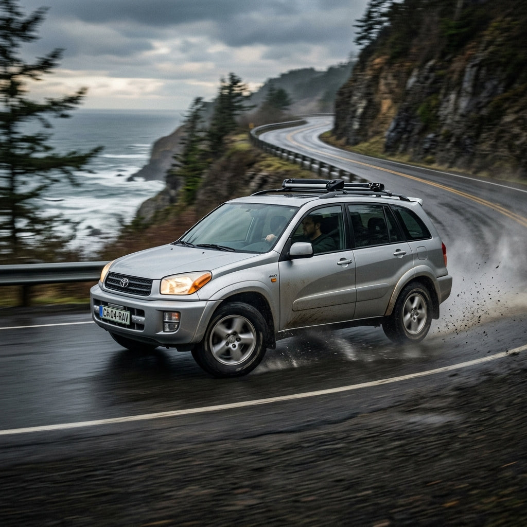 Action Shot: Toyota RAV4 Driving Fast