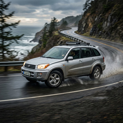 Action Shot: Toyota RAV4 Driving Fast