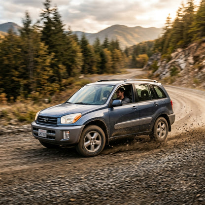 Action Shot: Toyota RAV4 Driving Fast