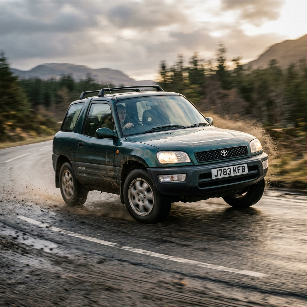 Action Shot: Toyota RAV4 Driving Fast