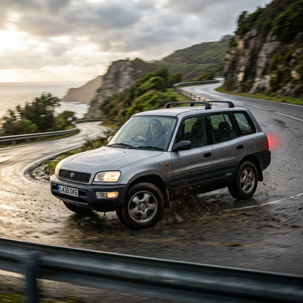 Action Shot: Toyota RAV4 Driving Fast