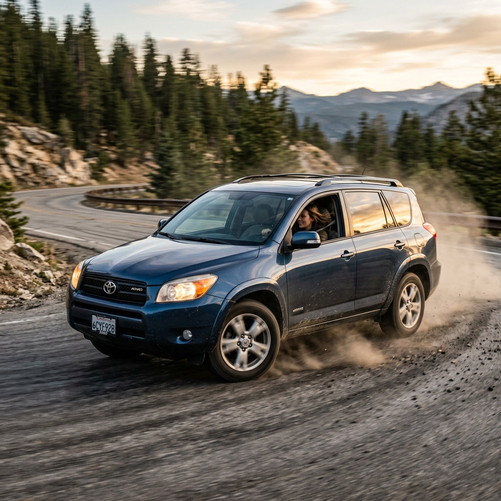Action Shot: Toyota RAV4 Driving Fast