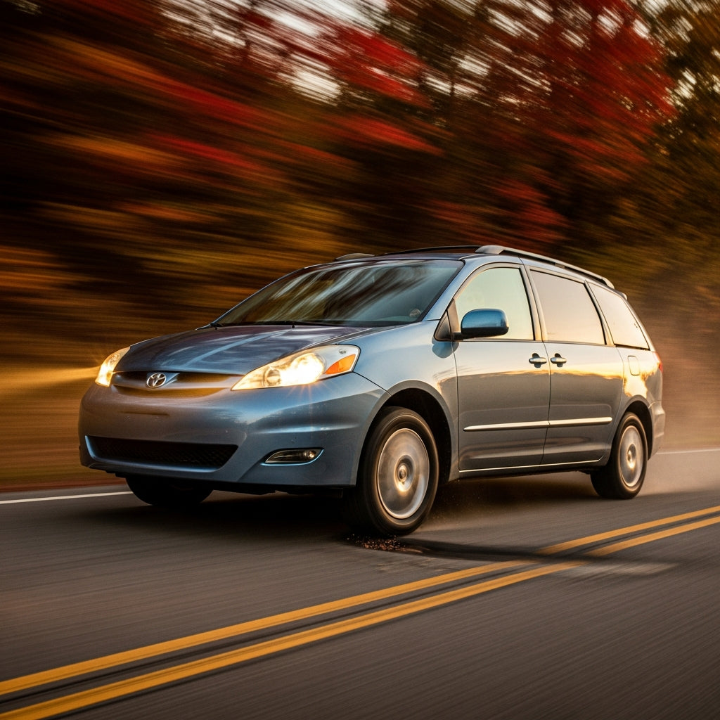 Action Shot: Toyota Sienna Driving Fast