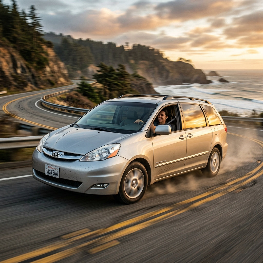 Action Shot: Toyota Sienna Driving Fast