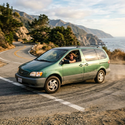 Action Shot: Toyota Sienna Driving Fast