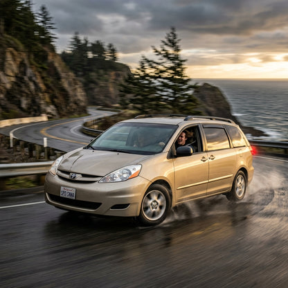 Action Shot: Toyota Sienna Driving Fast