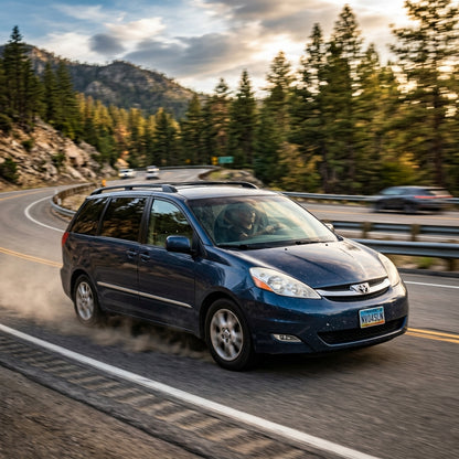 Action Shot: Toyota Sienna Driving Fast