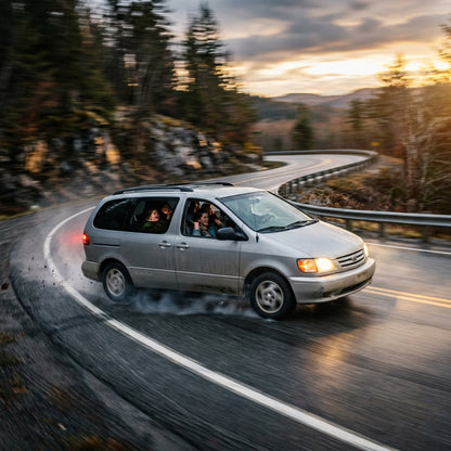 Action Shot: Toyota Sienna Driving Fast