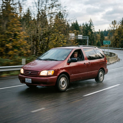 Action Shot: Toyota Sienna Driving Fast