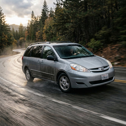 Action Shot: Toyota Sienna Driving Fast
