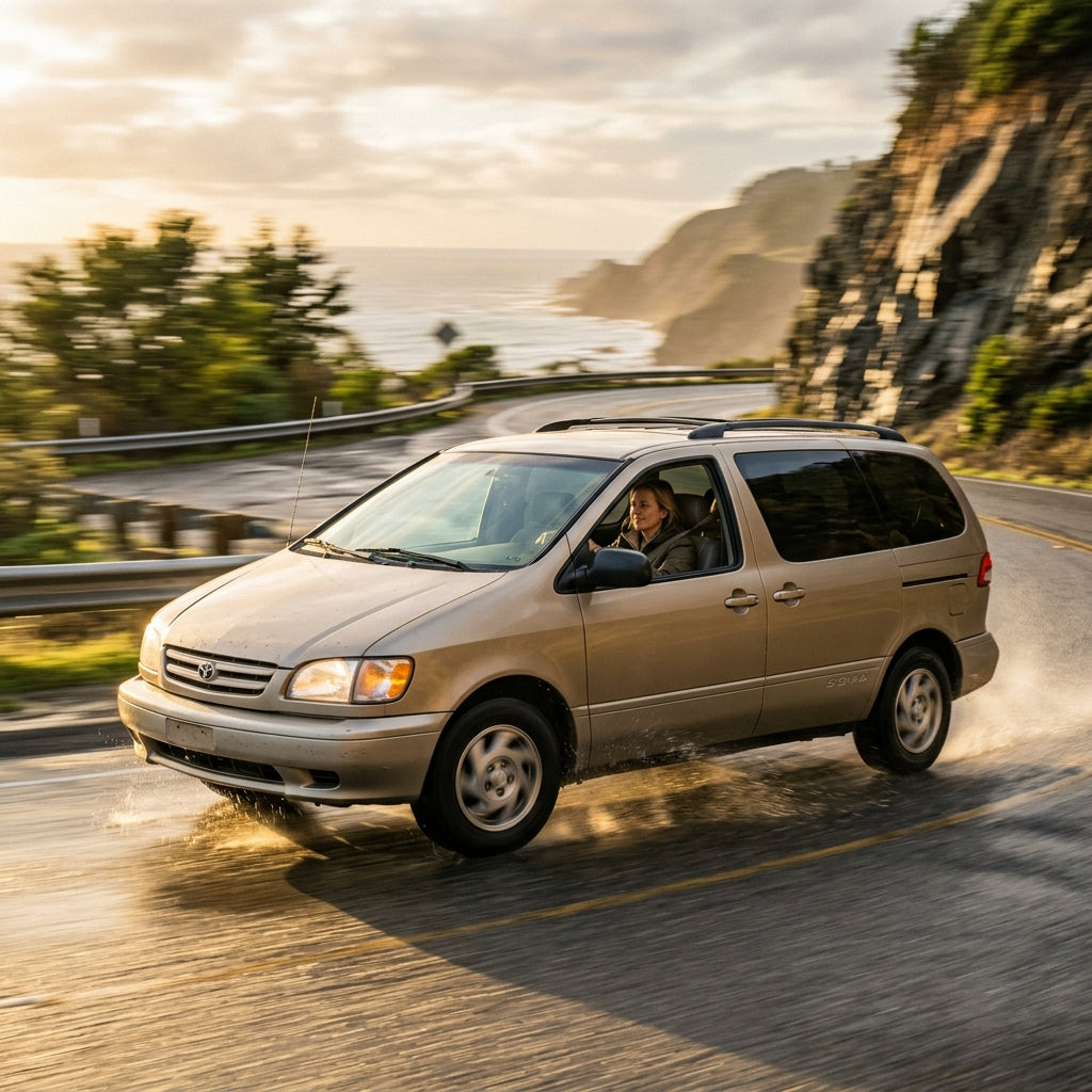 Action Shot: Toyota Sienna Driving Fast