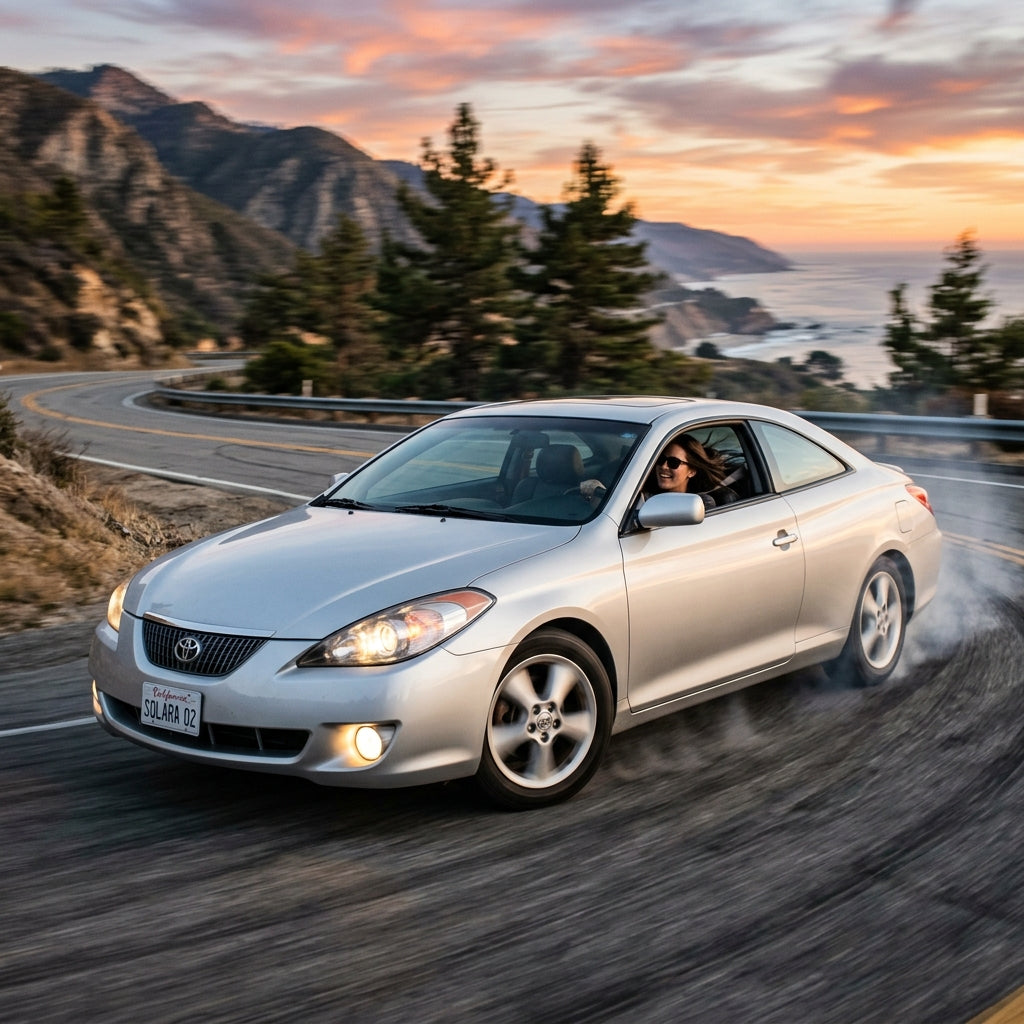 Action Shot: Toyota Solara Driving Fast
