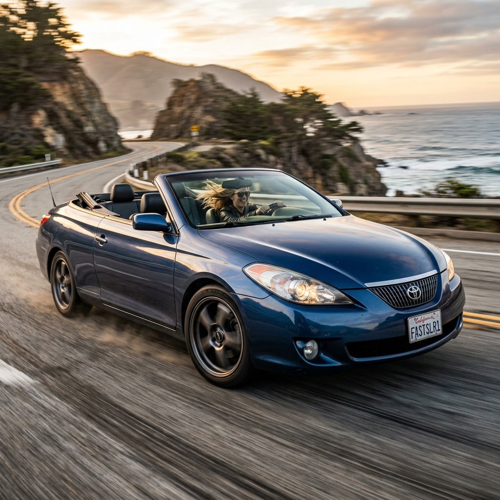 Action Shot: Toyota Solara Driving Fast