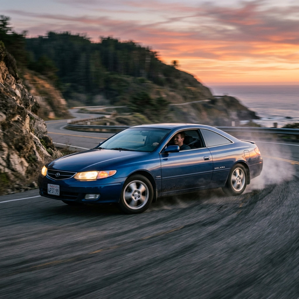 Action Shot: Toyota Solara Driving Fast