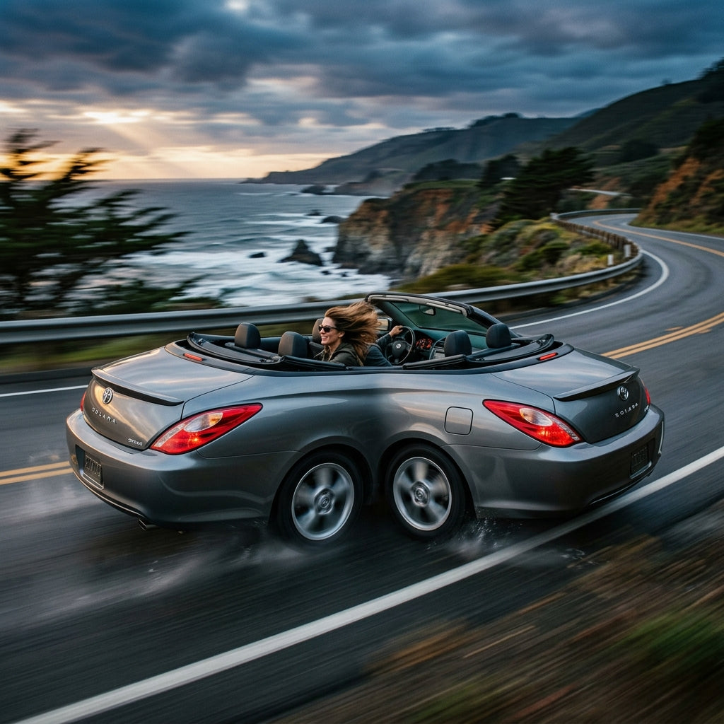 Action Shot: Toyota Solara Driving Fast