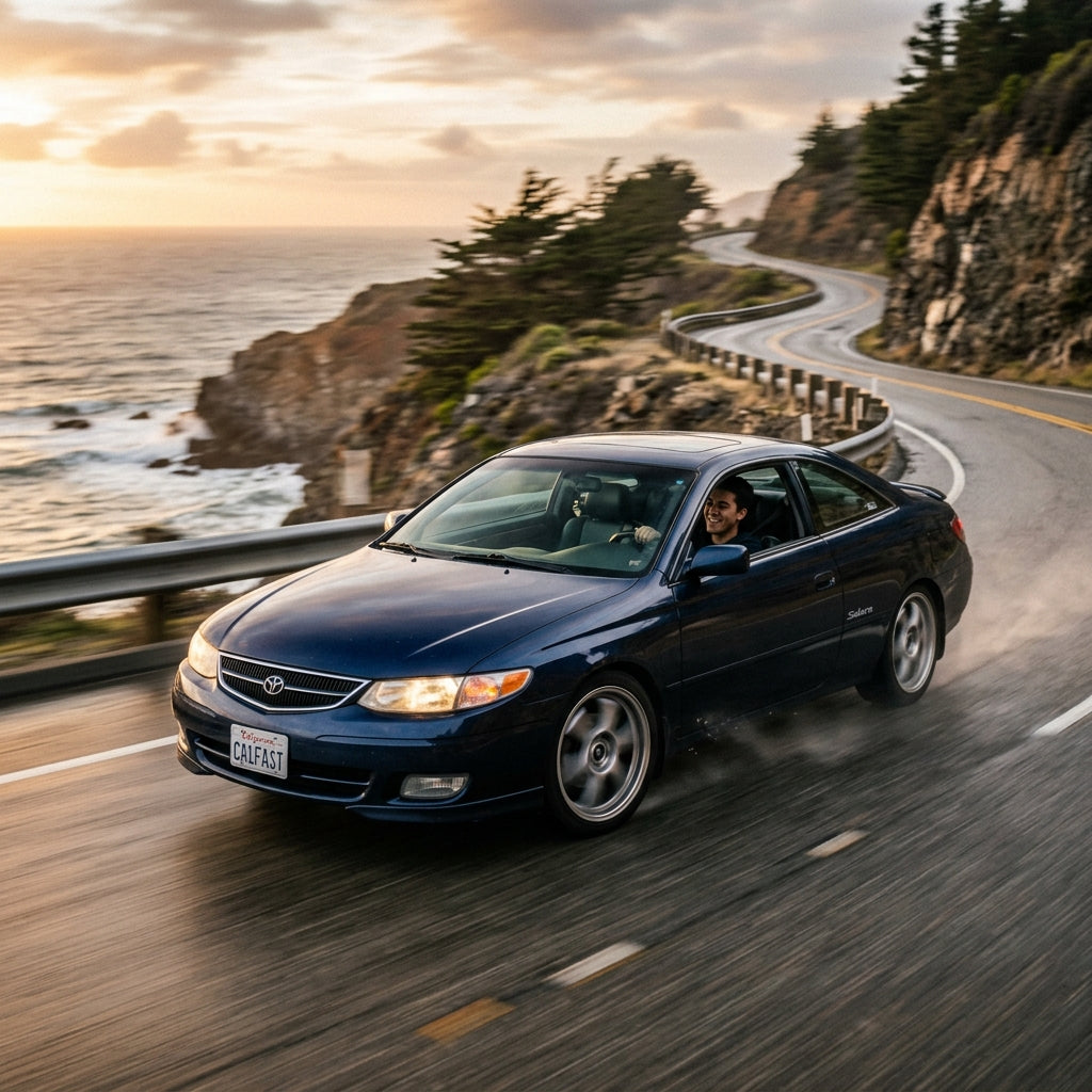 Action Shot: Toyota Solara Driving Fast