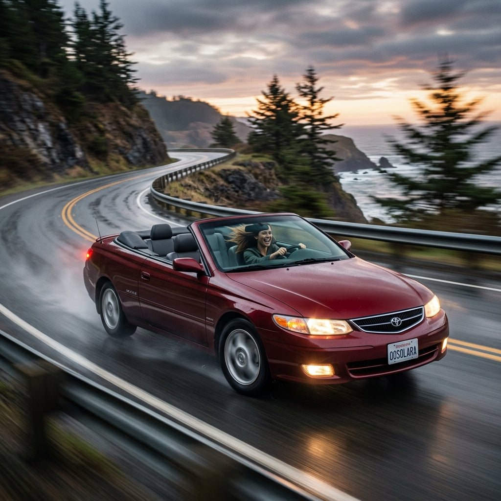 Action Shot: Toyota Solara Driving Fast