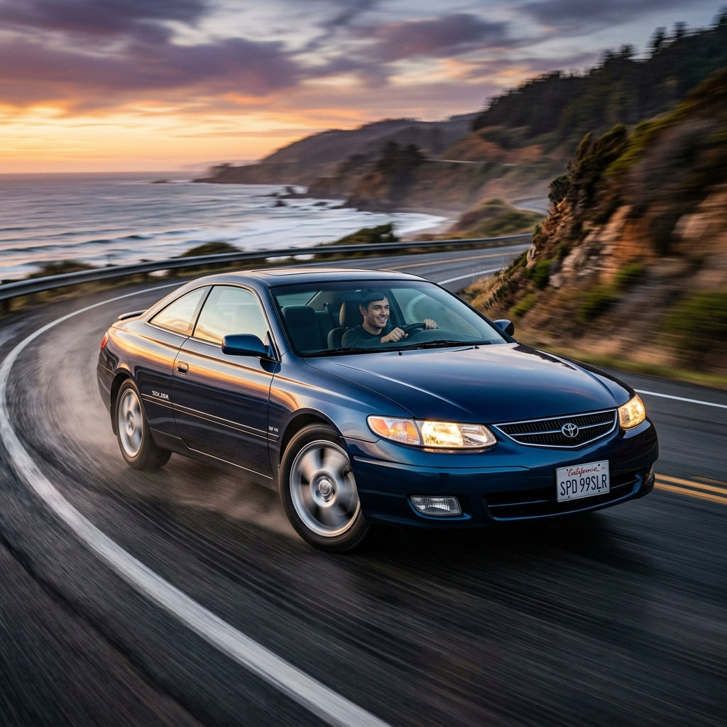 Action Shot: Toyota Solara Driving Fast