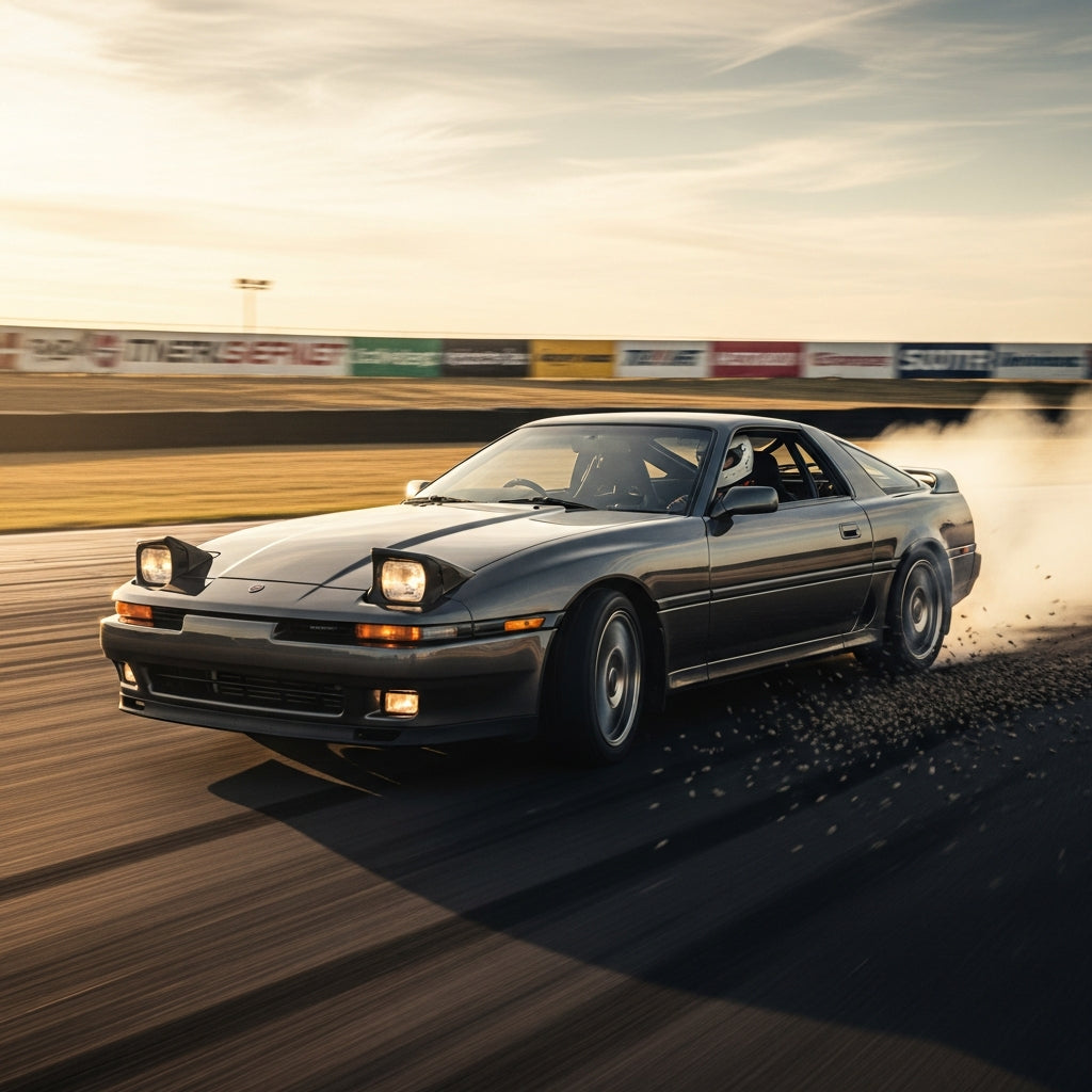 Action Shot: Toyota Supra Driving Fast
