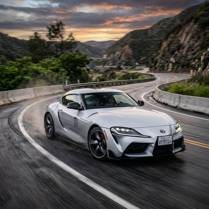 Action Shot: Toyota Supra Driving Fast