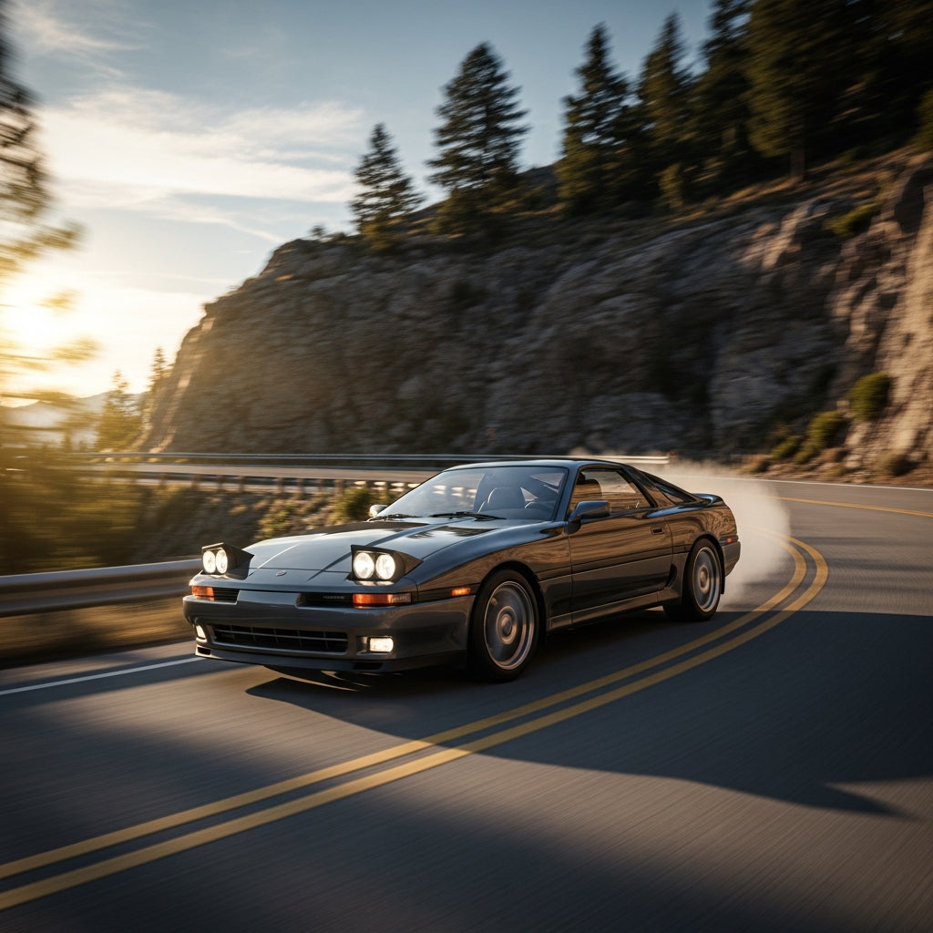 Action Shot: Toyota Supra Driving Fast