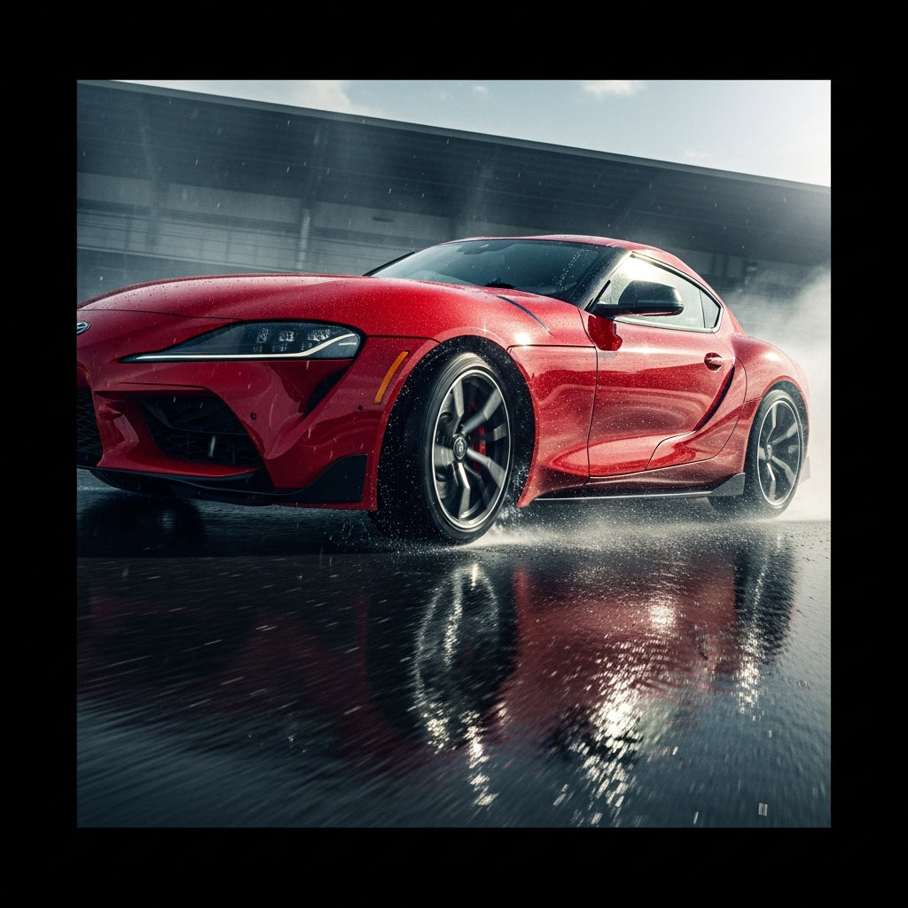 Action Shot: Toyota Supra Driving Fast