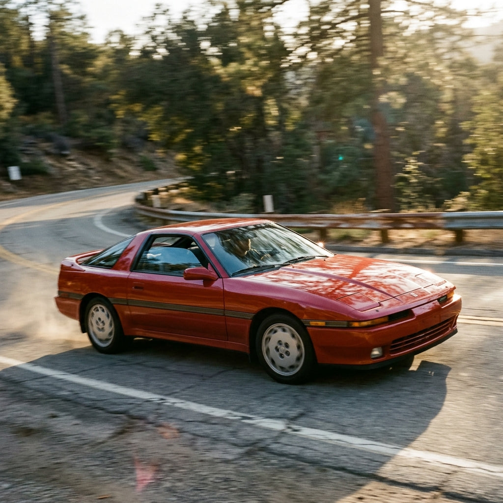 Action Shot: Toyota Supra Driving Fast