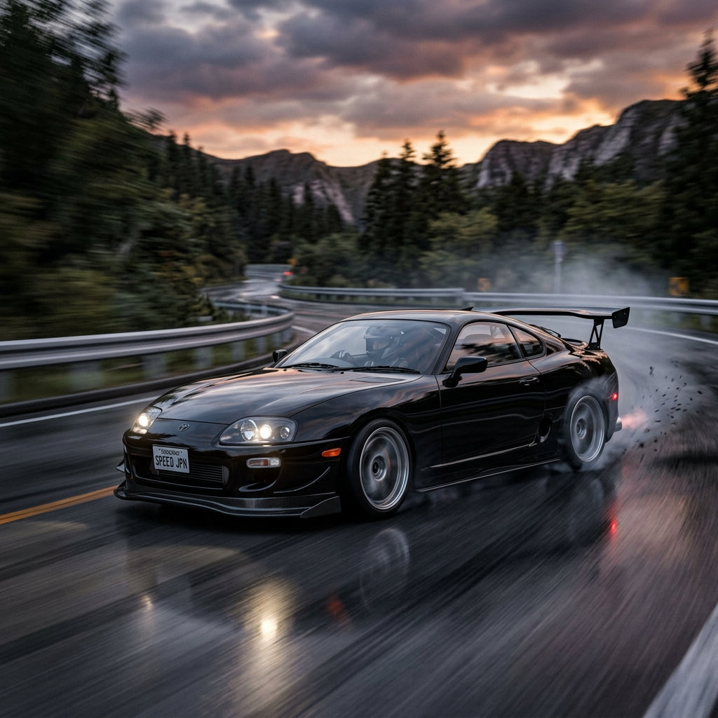 Action Shot: Toyota Supra Driving Fast