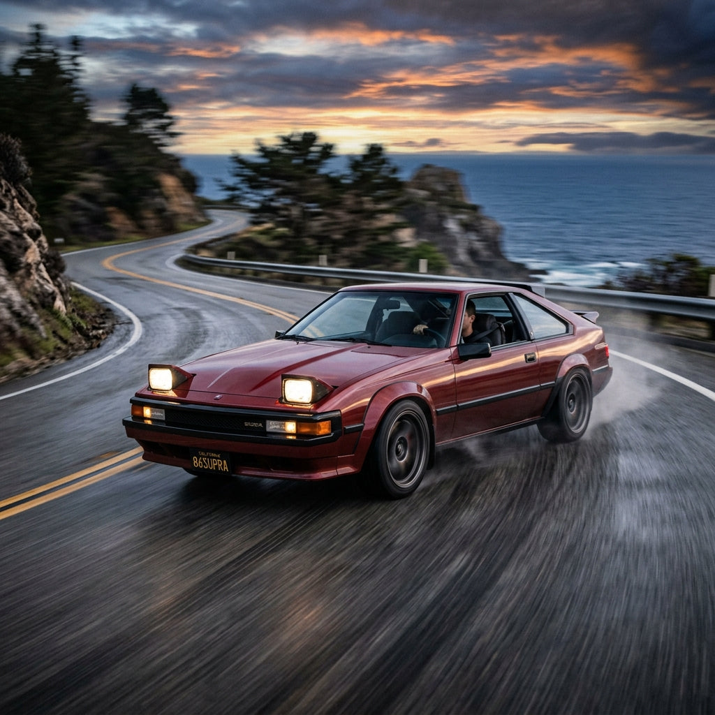 Action Shot: Toyota Supra Driving Fast