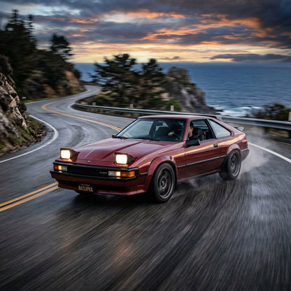 Action Shot: Toyota Supra Driving Fast