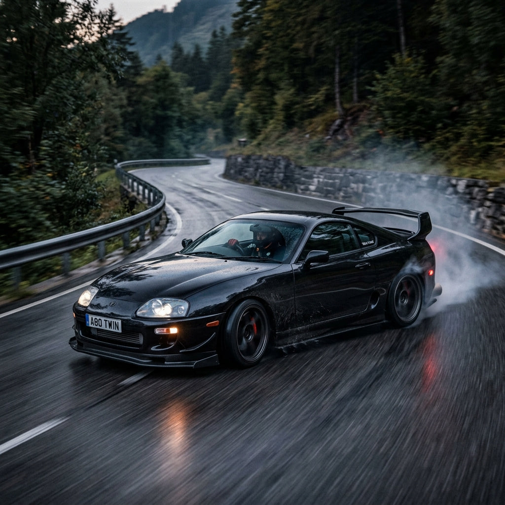 Action Shot: Toyota Supra Driving Fast