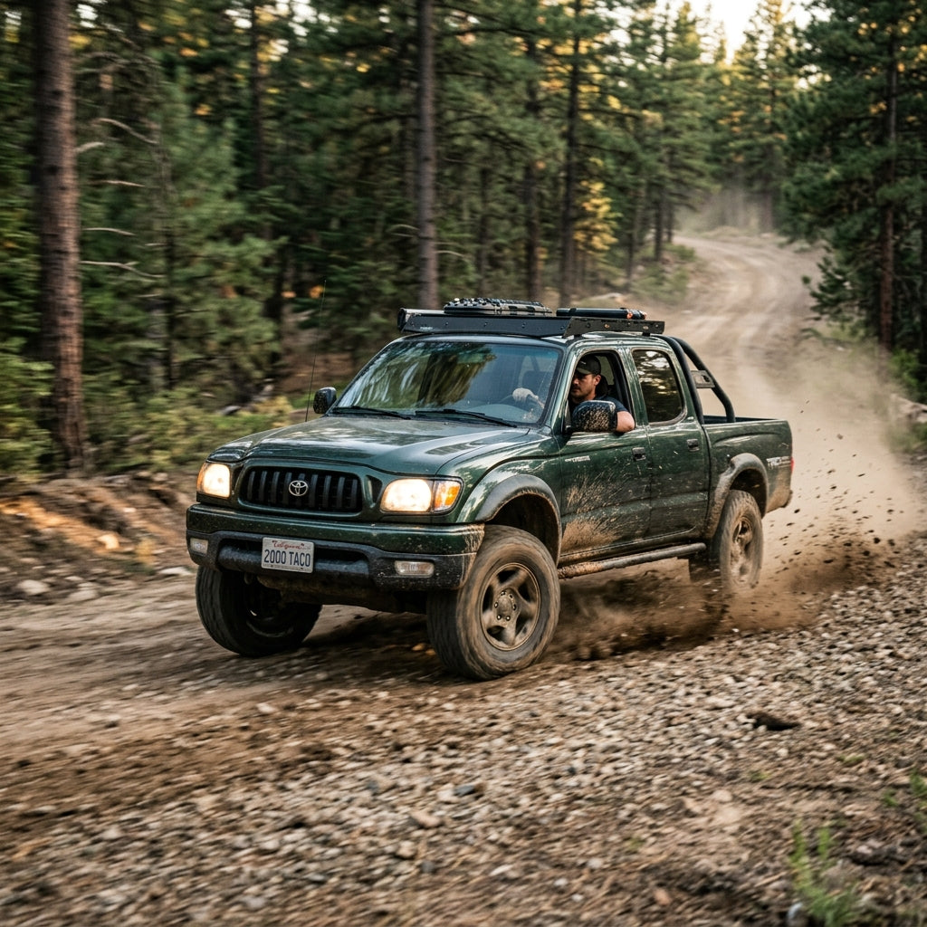 Action Shot: Toyota Tacoma Driving Fast
