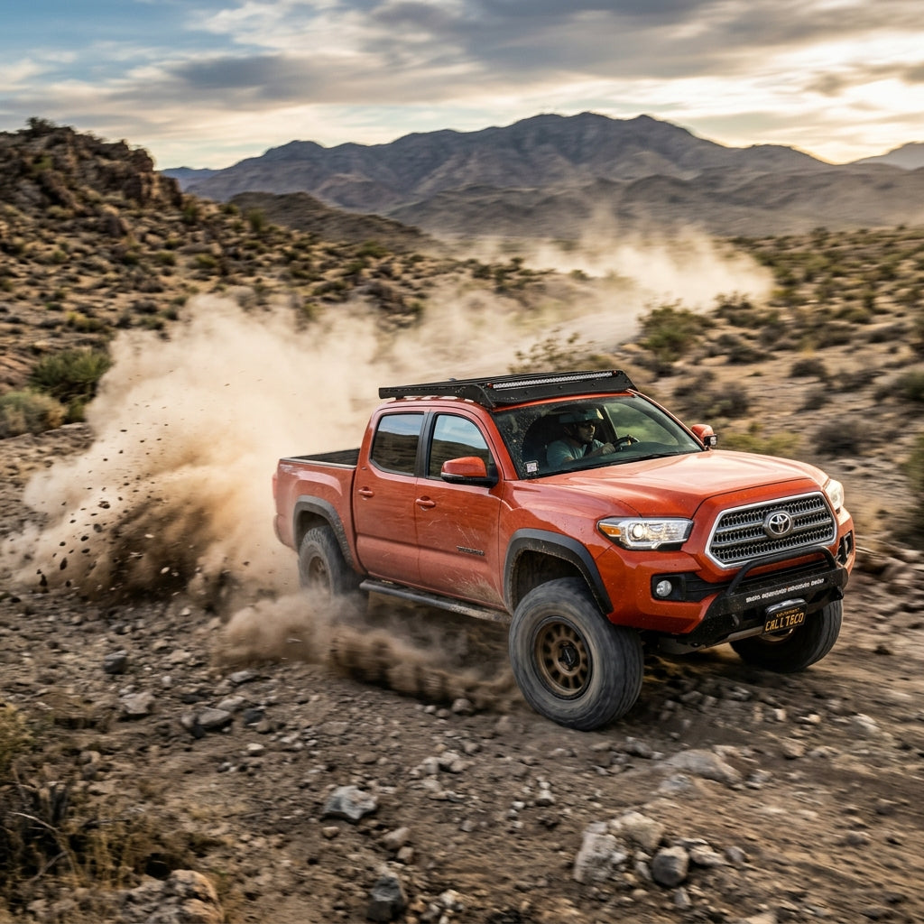 Action Shot: Toyota Tacoma Driving Fast