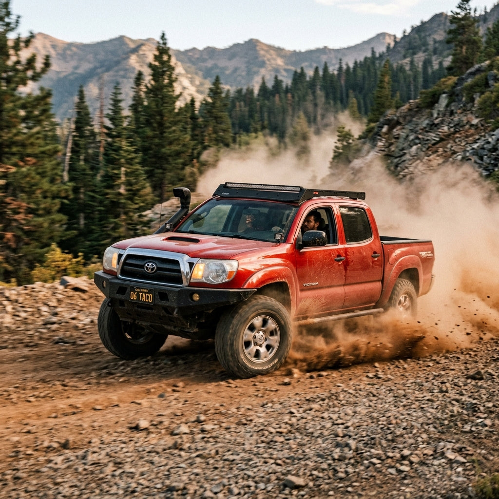 Action Shot: Toyota Tacoma Driving Fast