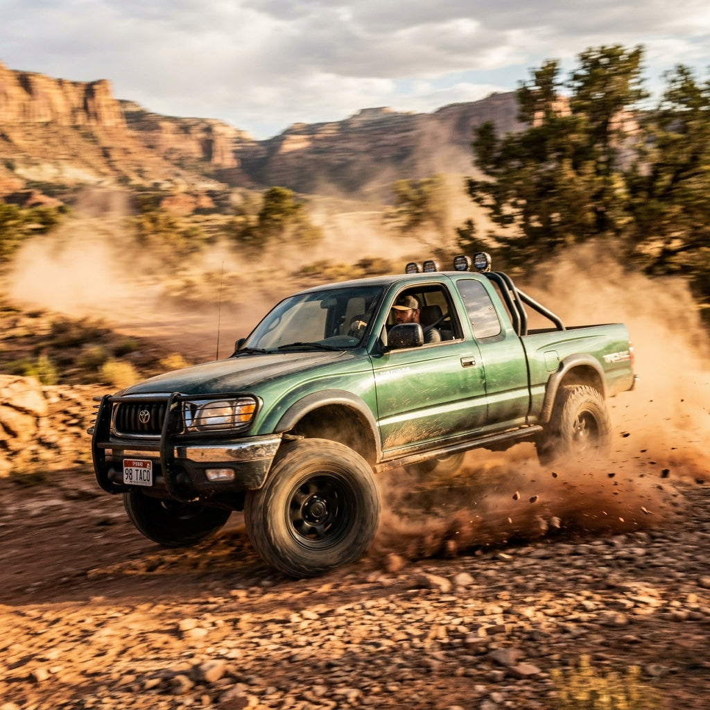 Action Shot: Toyota Tacoma Driving Fast