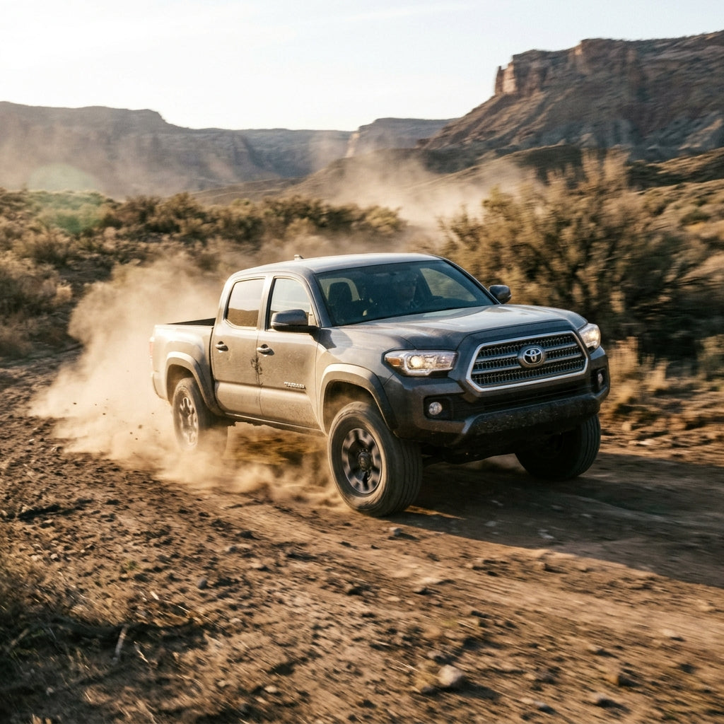 Action Shot: Toyota Tacoma Driving Fast