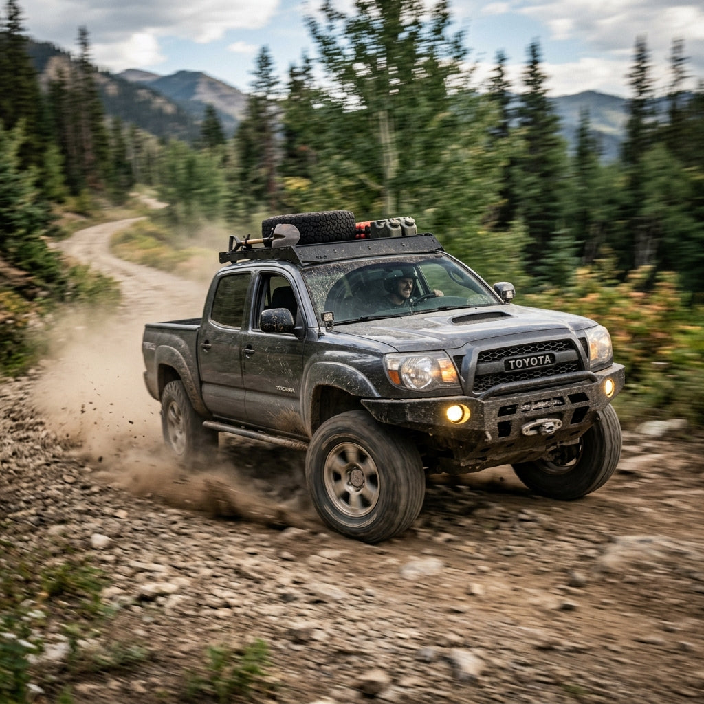Action Shot: Toyota Tacoma,4Runner,FJ Cruiser Driving Fast